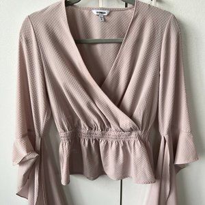 Blush Pink Flowy Long Sleeve Shirt